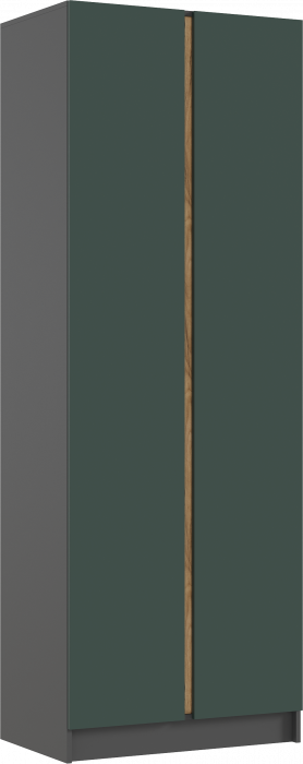 Келвин Шкаф 2-х створчатый 800, Графит/Изумрудный
