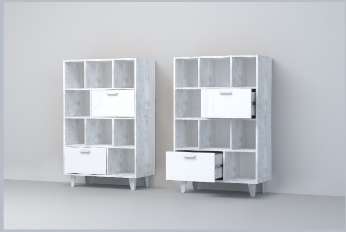 Эго Комод К-1 НГ (Камень Темный/Дуб Крафт Золотой)