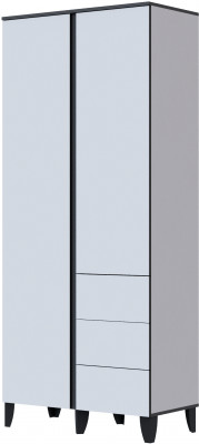 Амара Шкаф белый/серый графит