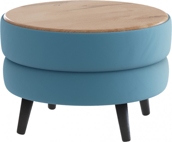 Стол журнальный "Рамус", Светло-голубой/МДФ дуб канадский