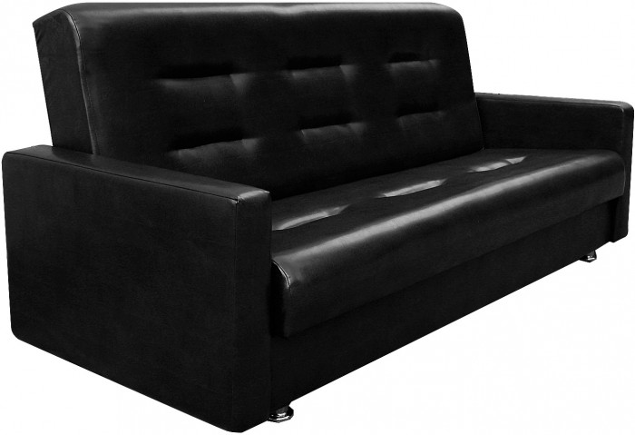 Диван Аккорд 140 черный ППУ