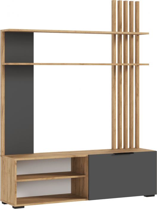 Роджина Гостиная (Белый глянец, Дуб Крафт Золотой)