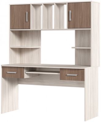 СТОЛ КОМПЬЮТЕРНЫЙ №8 (1,4х1,7х0,6) шимо темный/шимо светлый