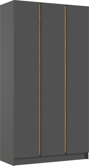 Келвин Шкаф 3-х створчатый (1200) (Графит, Графит)