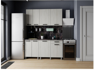 Кухонный гарнитур Нагано 1,6м Ясень Анкор Светлый