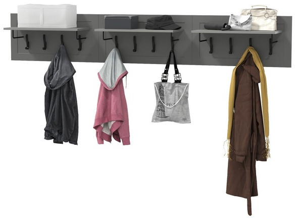 Остин 15.12 Вешалка + 15.12 Вешалка + 15.12 Вешалка, серый графит