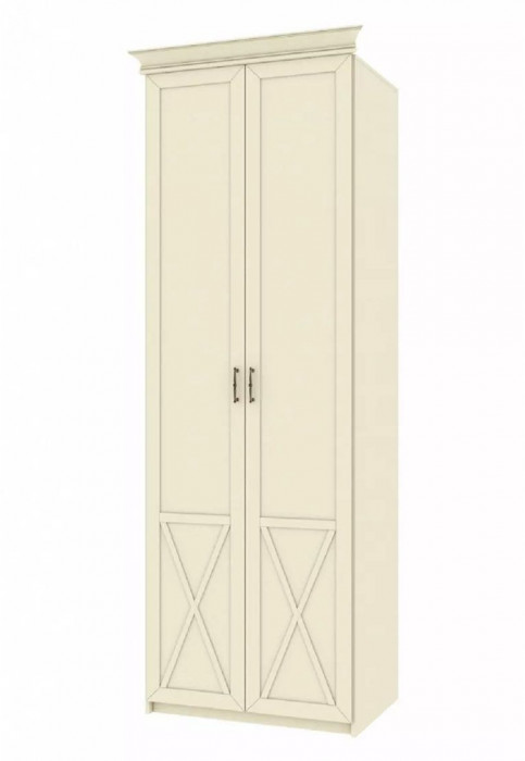 Бэль Шкаф двухдверный + Карнизы 802/424 Слоновая кость