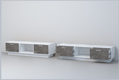 Эго Тумба Т-3 ПД (Камень Темный/Бетон Светлый)