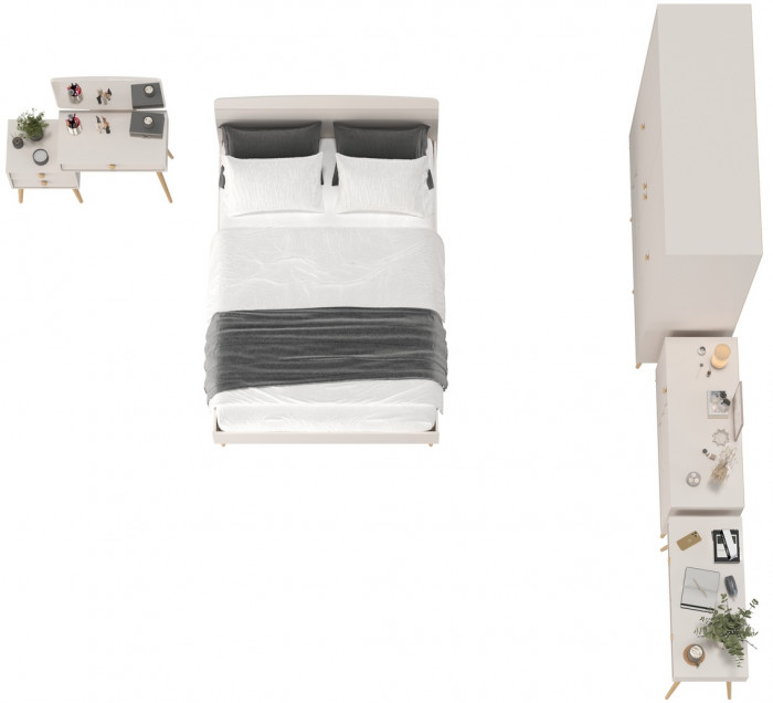 Афина Спальня 16-1400, кашемир серый