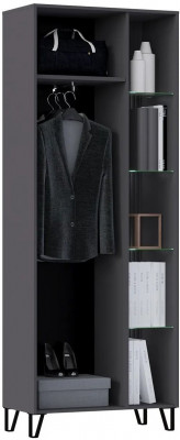 Модульная гостиная Оливия, композиция 1 (Графит, Графит глянец)