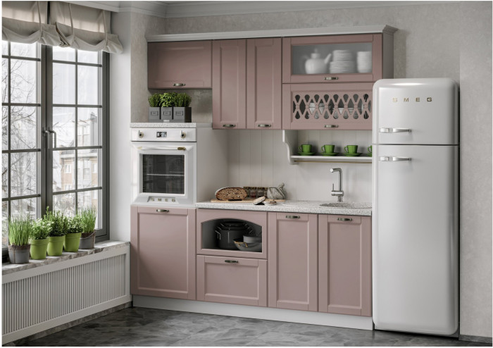 Кухня МДФ 2000 Милано Компоновка №3 (Шарли бриз)