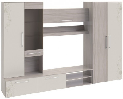 Набор мебели для общей комнаты Мишель (Ясень шимо/Сатин матовый)