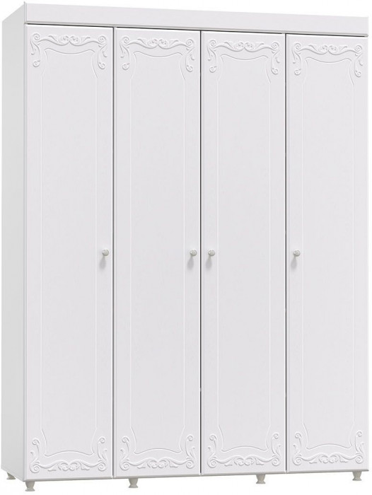 Шкаф 4-х дверный Италия ИТ-59 белое дерево