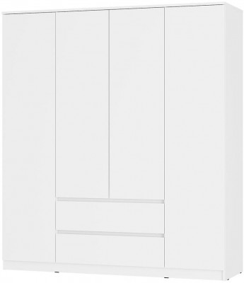 Симпл ШК-13 шкаф 4-х створчатый белый