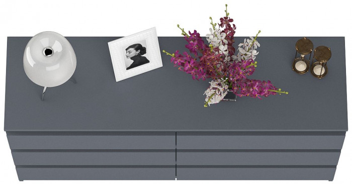 Мори Комод МК1380.6, цвет графит, ШхГхВ 138х41х73 см.