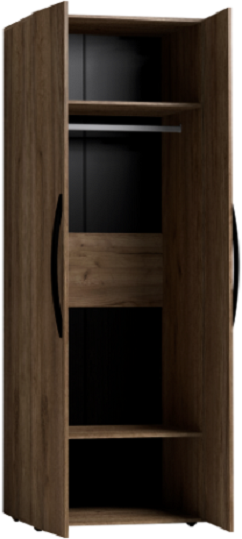 Шкаф для одежды с зеркалом Nature 54, дуб табачный