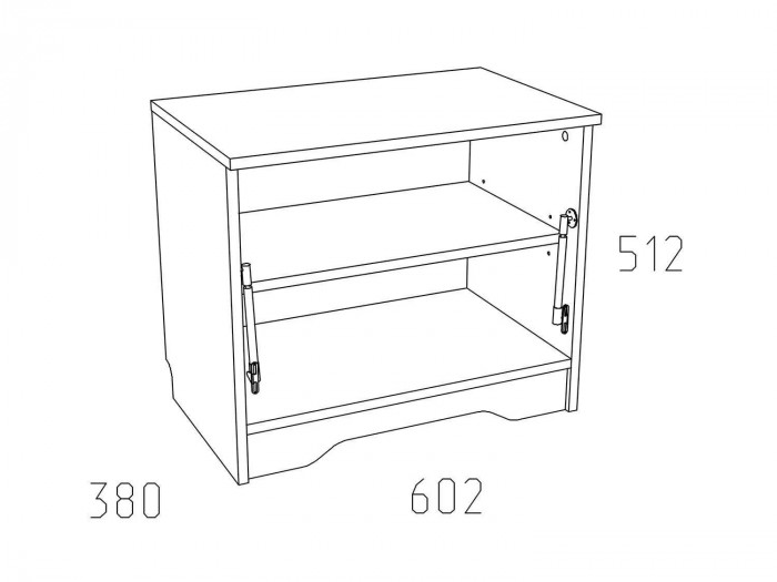 НМ 040.47 Тумба для обуви Оливия Дуб Сонома/белое дерево