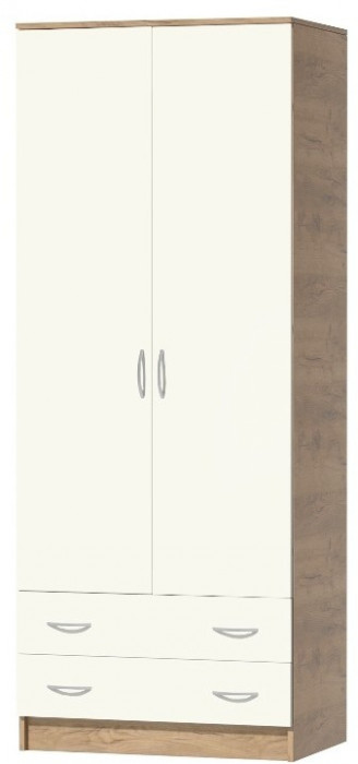 Кэт-7 Шкаф 2 створчатый (Крафт золотой / Миндаль)