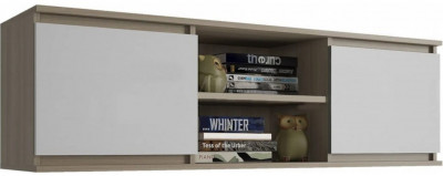 Челси Полка открытая (Антресоль) (Белый глянец, Дуб Сонома)