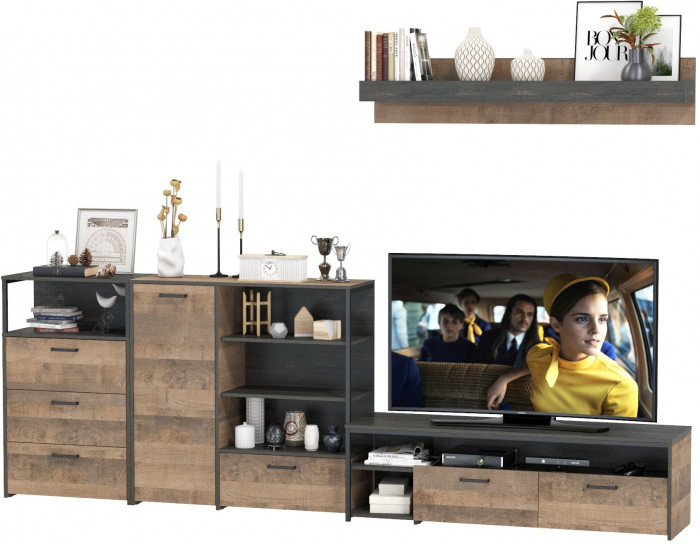 Трувор Гостиная 012, дуб гранж песочный/интра