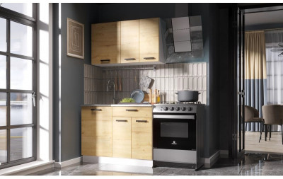 Кухня ЛДСП Хозяюшка 1100 (Вотан, Белый)