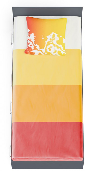 Мори Кровать с ящиками 0900, графит/белый