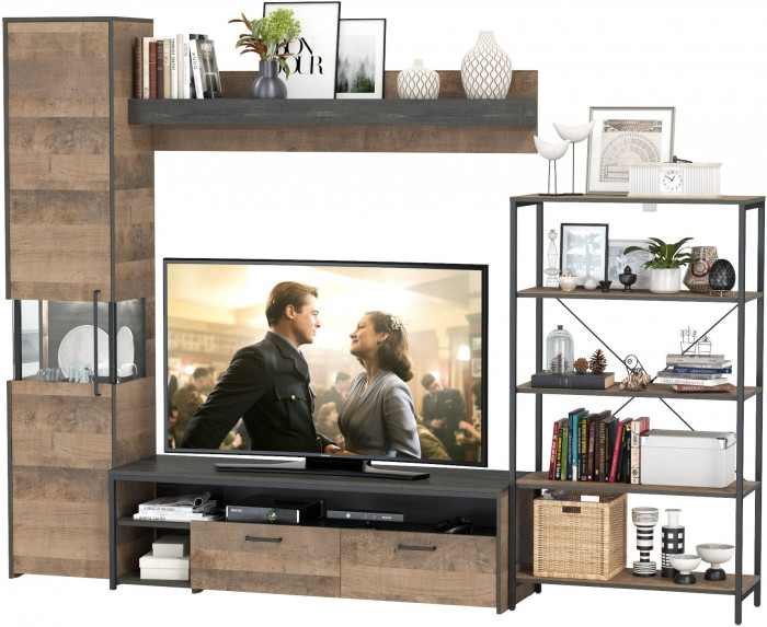 Трувор Гостиная 013, дуб гранж песочный/интра