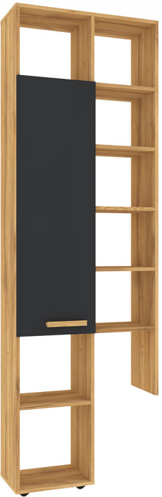 Шкаф с открытыми полками Crown 22. Графит, Дуб золотистый