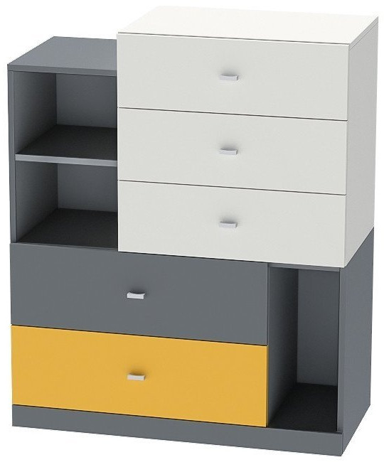 Модульная детская Клео набор 3 (Графит/Миндаль/Океан)