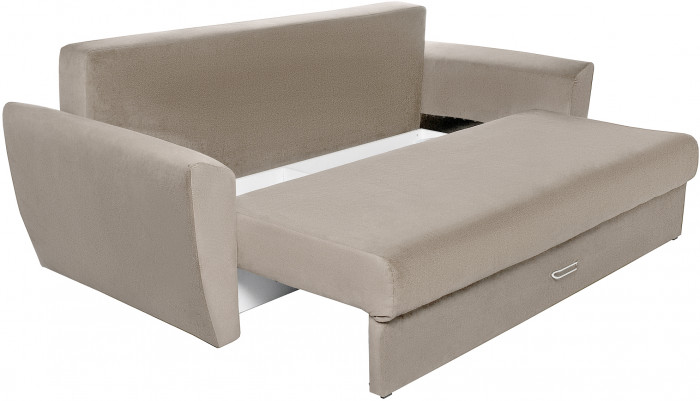Диван еврокнижка Амстердам 160 ЛЮКС 05 ВЕЛЮР БЕЖЕВЫЙ