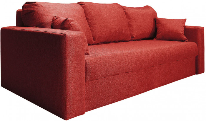 Диван-кровать Ливерпуль, 160х195, раскладной, еврокнижка, велюр, красный