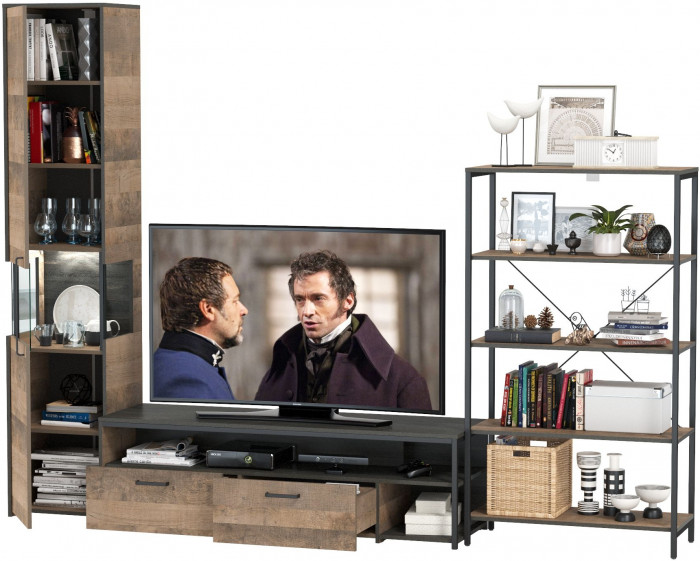 Трувор Гостиная 014, дуб гранж песочный/интра