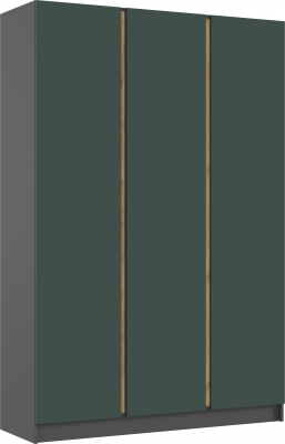 Келвин Шкаф 3-х створчатый 1500, Графит/Изумрудный