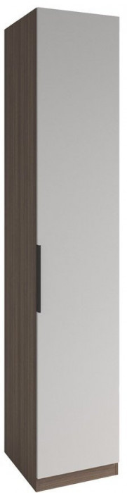 МС Роза Шкаф 450 Базовая комплектация, Ройс+ ручка скоба 1 шт., Орех Франклин карамель/Белый Софт