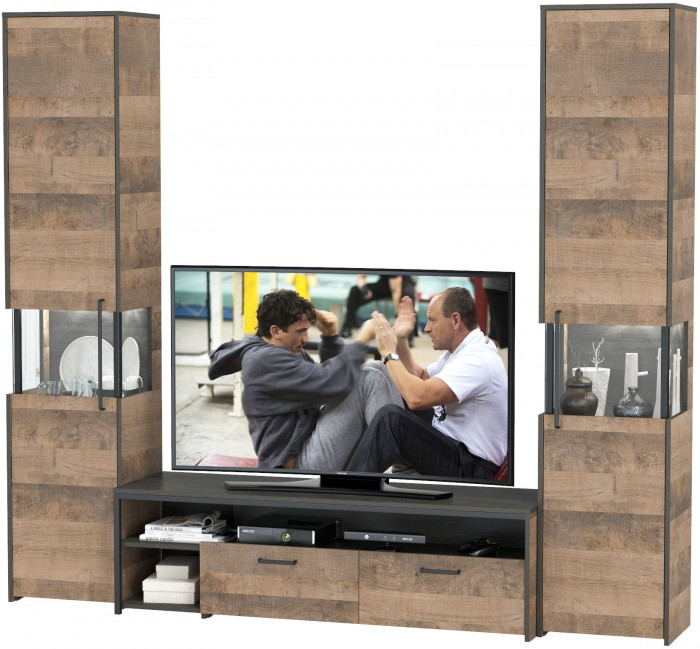 Трувор Гостиная 018, дуб гранж песочный/интра