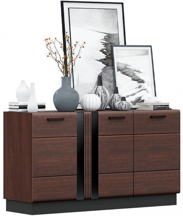 Модульная спальня Магнолия (Белый глянец / Черный глянец)