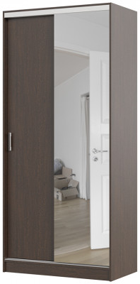 Альянс 1,0 м шкаф-купе (1000*2200*610 мм) венге/венге