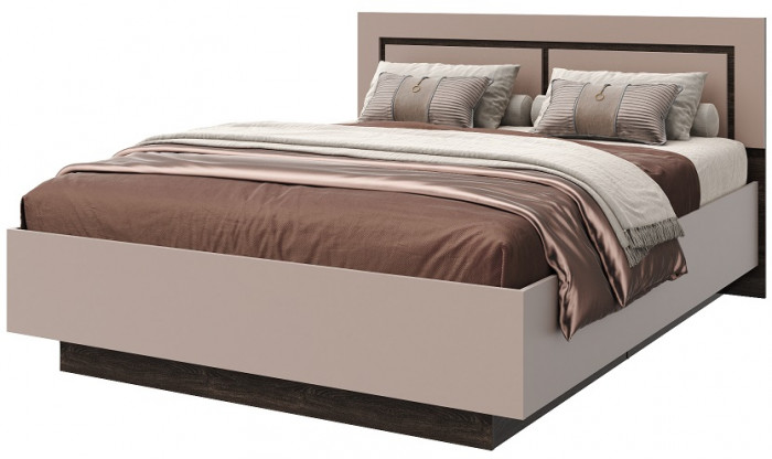 Кровать 160х200 "Ривьера" с подъемным основанием - Дуб кентербери/Капучино