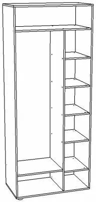 Прихожая Мини-Лайт комл. 4 венге/ясень шимо светлый