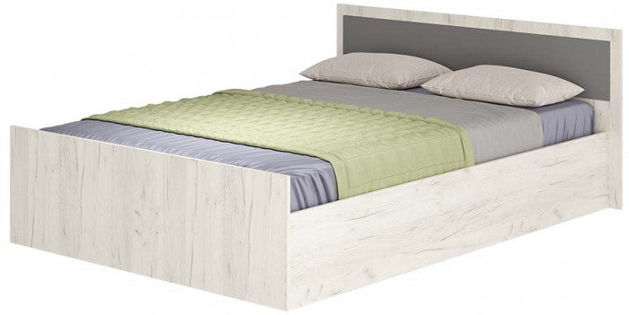 "Фиеста" кровать 1,4м LIGHT (1550х750х2032) дуб крафт белый