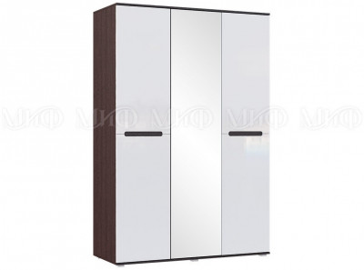 Ким Шкаф для одежды 3-дверный (Венге / Белый глянец)
