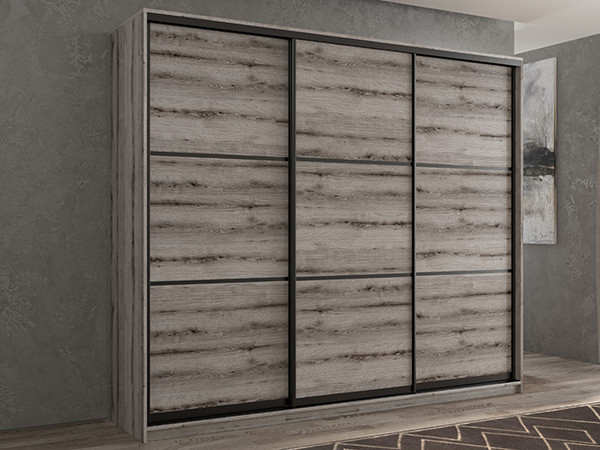 Шкаф-купе Кааппи 4 Эвок Окаменелый 260х45х230 см