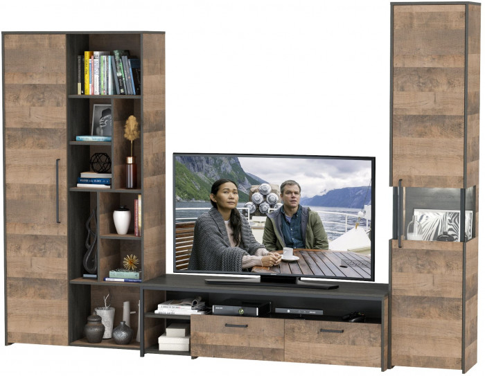 Трувор Гостиная 020, дуб гранж песочный/интра