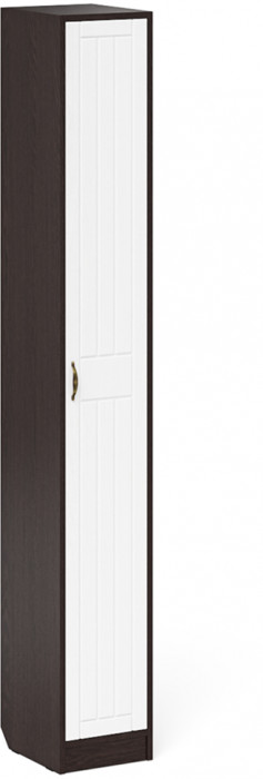 Прихожая П-6 Компоновка № 23, цвет венге/фасады МДФ белое дерево фрезеровка прованс, ШхГхВ 80х35х210 см., универсальная сборка