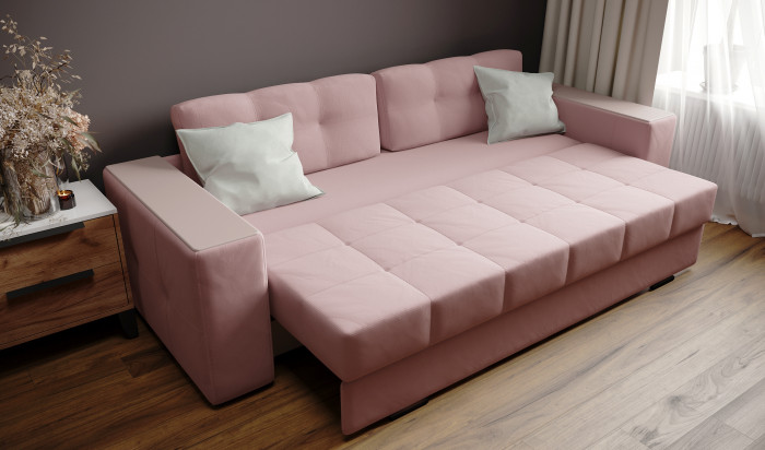 Диван раскладной Нави, пыльная роза/мдф пудра