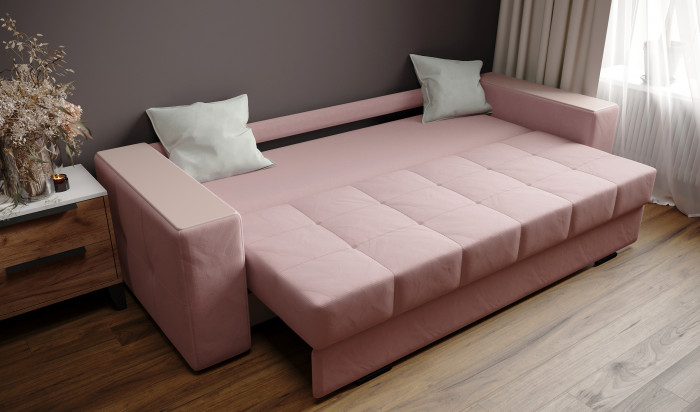 Диван раскладной Нави, пыльная роза/мдф пудра