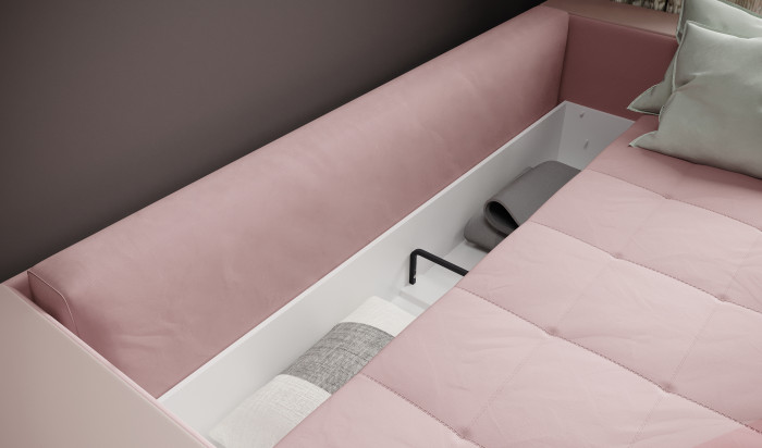 Диван раскладной Нави, пыльная роза/мдф пудра