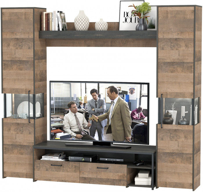 Трувор Гостиная 017, дуб гранж песочный/интра