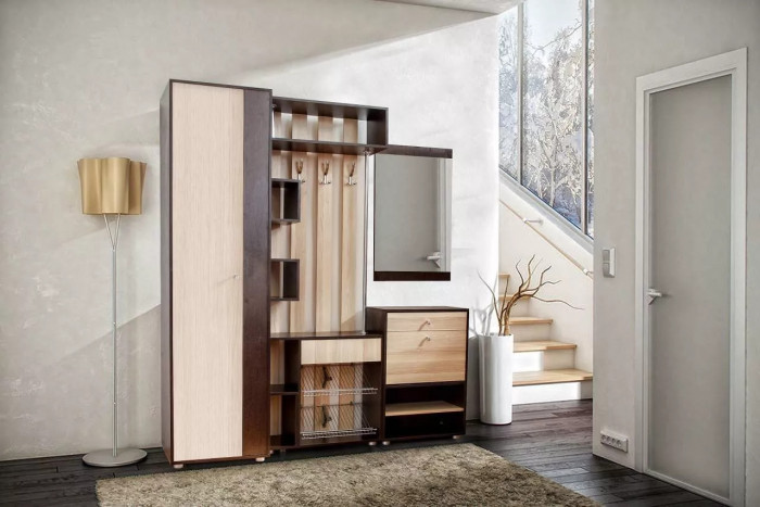 Прихожая Мини-Лайт комл. 7 венге/ясень шимо светлый