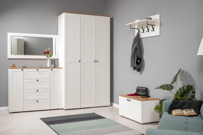 Остин 15.12 Вешалка, белый шагрень